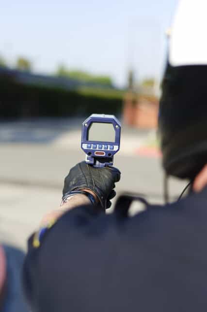 Officer with a Radar Gun